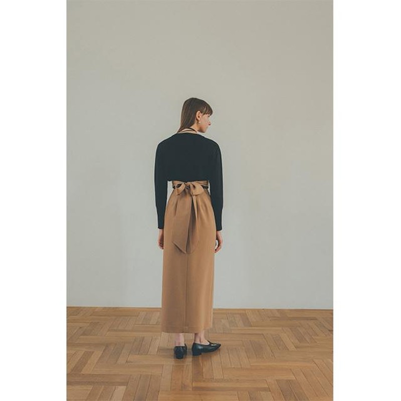 クラネ CLANE サイドカット リボン スカート SIDE CUT RIBBON SKIRT ...