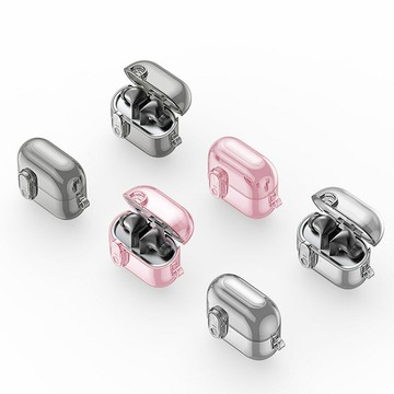 適用三星Buds3 Pro藍牙耳機保護套批發Buds3冰晶透明耳機殼帶掛鉤鑫弘-3C數碼