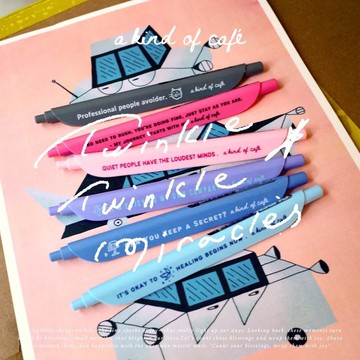 【什物】話夾子筆組合秋冬全新款 | 筆+尺+文字貼