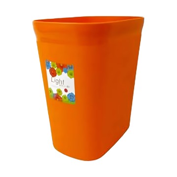 KEYWAY 聯府 好運花長型 大垃圾桶 紙林 13.5L  29.3 x 19.8 x 32.2cm  橘色