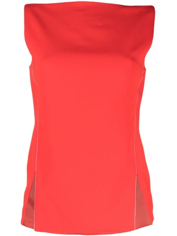 Marni - split cady top - women - Viscose/Acetate/Elastane/Polyester - 42 - Red