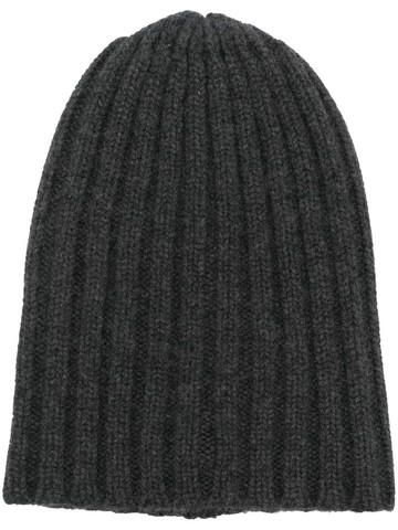 Laneus - ribbed cashmere beanie - men - Cashmere - One Size - Grey