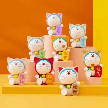 24H出貨）正版 哆啦a夢 福氣滿滿系列 盲盒 小叮噹 盒玩 御守 擺件 公仔 幸福 結緣 招財貓 大吉 幸運 蛋