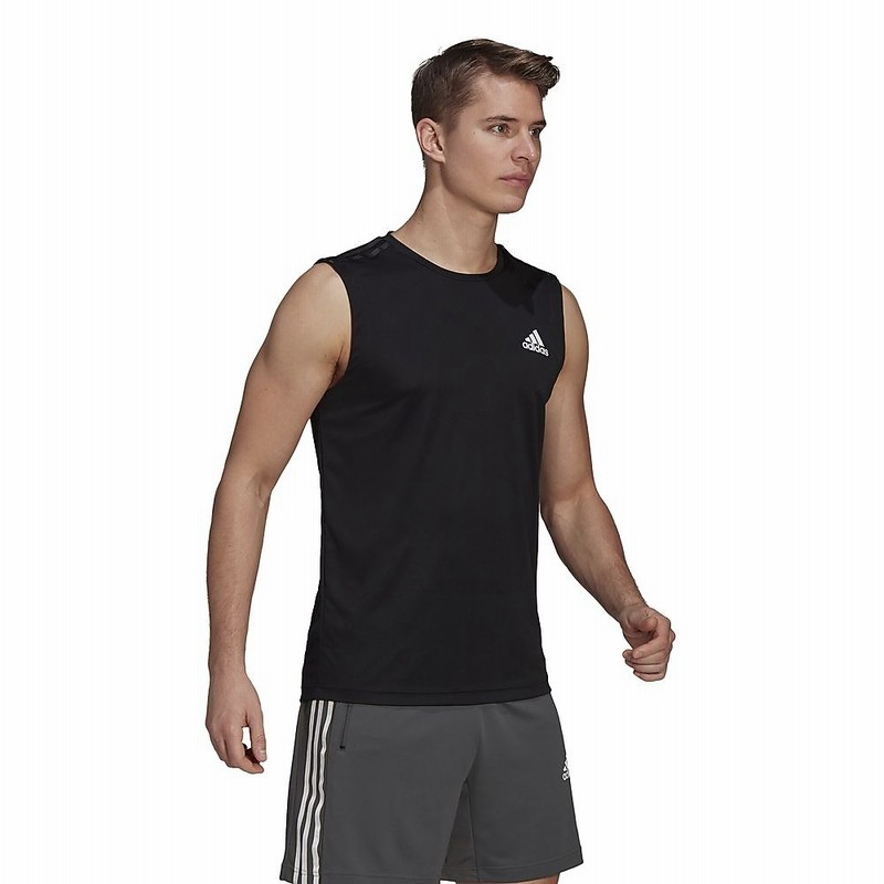 Adidas アディダス スポーツウェア ノースリーブ メンズ D2m 3ストライプス タンクトップ Gm2130 通販 Lineポイント最大get Lineショッピング