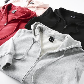 情侶款！外貿男裝春季全棉親膚毛圈拉鏈開衫運動連帽衛衣帽衫外套