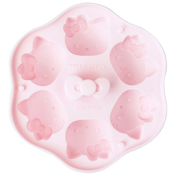 Hello Kitty 凱蒂貓 6連硅膠輔食蒸糕模具 KT7132  1個  粉色