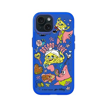 iPhone 15 Clear 激光藍 - 海綿寶寶 SpongeBob - 藝術家系列-BOBBI RAE