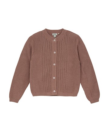 素面暗紅色長袖針織外套86cm