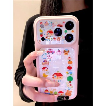 ins風適用蘋果17promax手機殼16/15Pro14/13全promax包12貝殼紋11