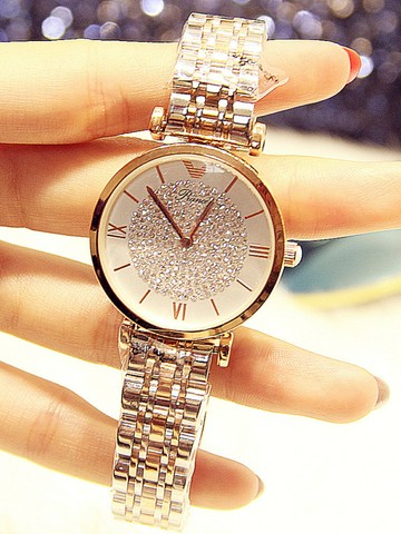 正品阿瑪妮滿天星手表女士十大品牌女款小眾輕奢石英表防水女表