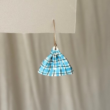 仿布質感的沖繩陶藝耳飾