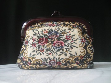 輝煌年代 OLD ERA _早期二手歐洲緹花布手拿包