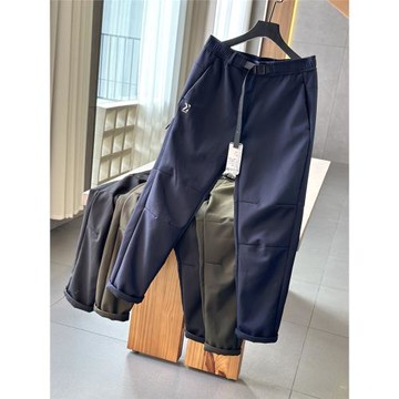 歐線公司貨！戶外機能透氣輕量化保暖加厚加絨男沖鋒褲軟殼休閑褲