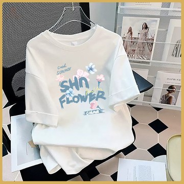 🌺女童上衣🌺純棉女童夏季短袖T恤2026新款兒童中大童休閒百搭半袖印花上衣潮 NC3V