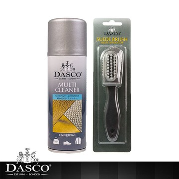 【鞋之潔】英國伯爵DASCO 複合清潔保養噴劑200ml+多功能麂皮刷