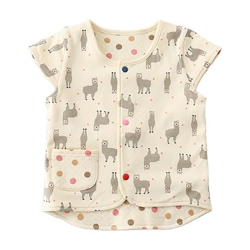 日本千趣會兒童4季背心 雙面 80 彩扣米羊駝 柔軟親膚  1件