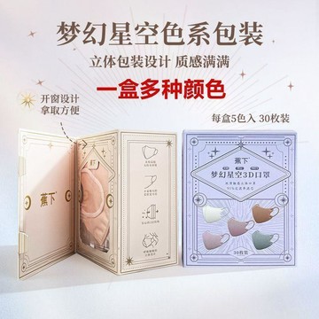 【台灣出貨】蕉下莫蘭迪色系星空3D立體口罩 獨立包裝 輕薄透氣 拋棄式防護口罩 顯瘦小臉 不勒耳 V臉 防曬防塵 不花妝