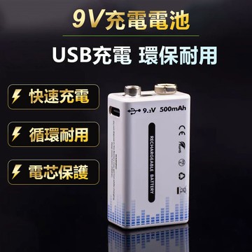 訊億｜9V環保快充電池 諾星 TYPE-C充電電池 循環低自放 非鋰電