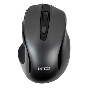 INTOPIC 廣鼎 2.4GHz 飛碟無線光學滑鼠 65g輕量化設計 3段可調DPI  MSW-777  黑色