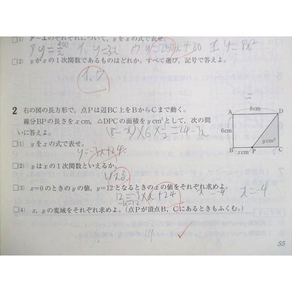 UW13-232 塾専用 中2 新中学問題集 数学 10m5B