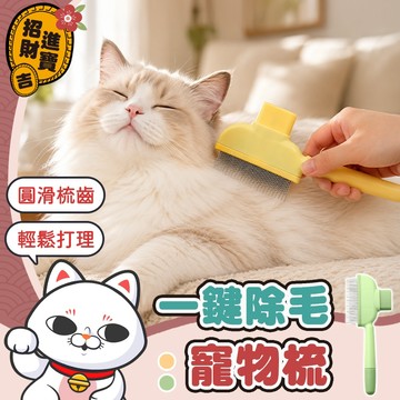[一鍵除毛] 貓咪梳毛器 一鍵除毛寵物梳 寵物除毛梳 寵物針梳 寵物脫毛梳 貓咪梳子 寵物梳