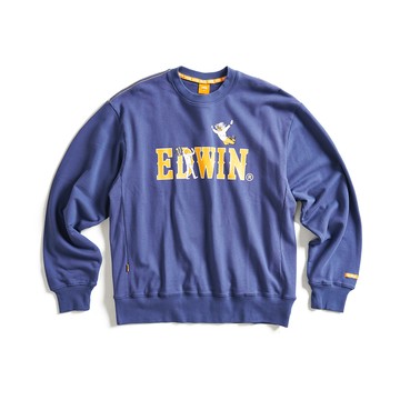 EDWIN｜橘標｜男裝｜摔角手E君飛撲印花寬版長袖T恤