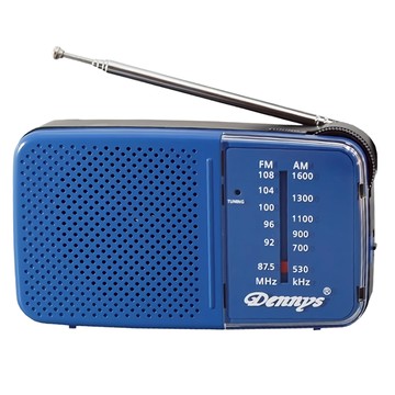 Dennys 丹尼斯 AM/FM 雙頻收音機  藍色  RF-P55D