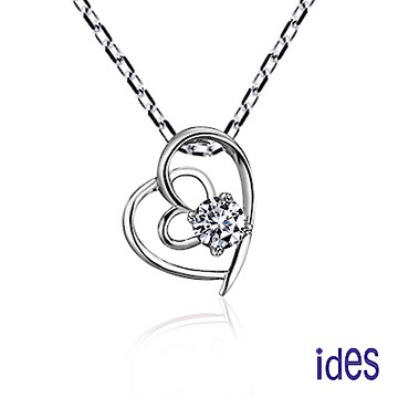 ides愛蒂思 設計款50分E/VVS2八心八箭3EX頂級車工鑽石項鍊/擁抱真心