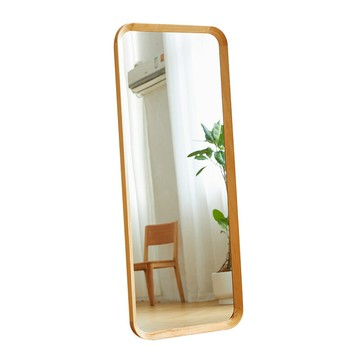 北歐原木浴室鏡掛墻鏡實木防爆化妝鏡搭配洗手間梳妝鏡高清壁掛鏡[DD150110]