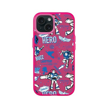 iPhone 15 Clear 粉漾桃 - 迪士尼-玩具總動員 Toy Story - 巴斯光年 Buzz is hero
