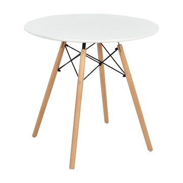 E-home Cacey 卡希圓形餐桌  白色  60cm