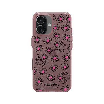 iPhone 17 Clear (相機按鈕) 晶醺玫 - Keith Haring - Flower Head
