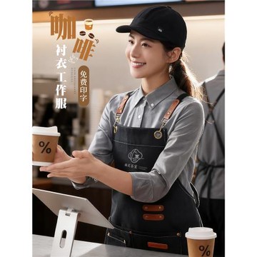 咖啡廳飯店奶茶餐飲服務員工作服短袖烘焙蛋糕火鍋西餐廳夏季工衣