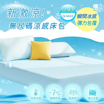 BELLE VIE 極凍酷涼冰紗床包【無尺碼涼感床包】兩色任選 開學季 冰炫風