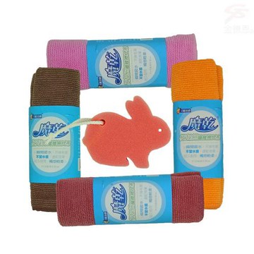 GS MALL 台灣製造 開纖吸水清潔抹布 造型抹布 抹布 清潔抹布 隨機色 開纖抹布 清潔擦拭布