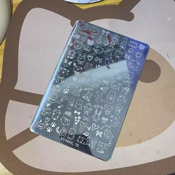 🎀台灣出貨🎀 卡通ins風美甲新款花卉印花鋼板模板轉印印章圖案蝴蝶指甲工具