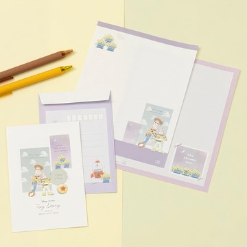 sun-star 玩具總動員返校日信封信紙組  紫色  1組