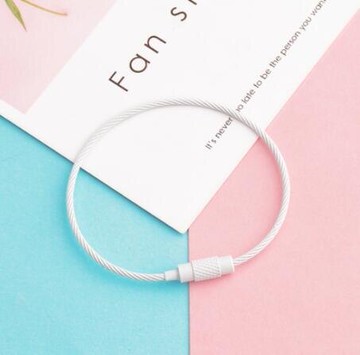 鑰匙扣 創意糖果色DIY鑰匙扣飾品配件少女心環保彩色烤漆鋼絲圈鑰匙圈環