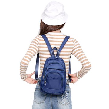 木獨豬多口袋多功能用途小型雙肩背包胸包豎款尼龍防水隨身女小包