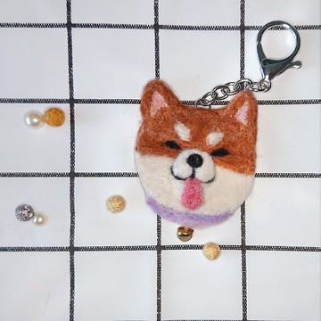 汪星人系列  羊毛氈  鑰匙圈  /  柴犬