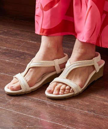 【熱門預購】簡約海風輕語珠飾舒適編織涼鞋 (M.L) YCOP5103