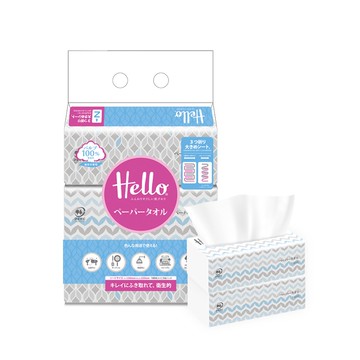 【蝦皮直營】Hello 日式手感擦臉紙巾PEFC-180抽x3包/串
