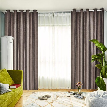 Selina Grommet-Top Blockout£¨Black Out£© Eyelet Ready Made Curtain,165x220, Nut