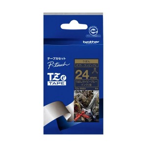 (まとめ) ブラザー ピータッチ TZeテープ リボンテープ 24mm ネイビーブルー 金文字 TZE-RN54 1個 〔×5セット〕〔代引不可〕