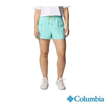 Columbia 哥倫比亞 女款-防曬UPF50防潑水短褲-湖水藍 UFL70190AQ/JS