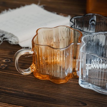 UDlab｜[耐熱150°C] 馬克杯 透明 玻璃杯 咖啡杯 玻璃馬克杯 耐熱 雲朵玻璃杯 二色售 AM03-010
