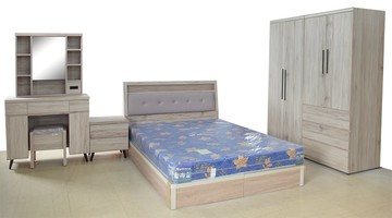 【尚品傢俱】861-15 菲雅 橡木5尺床組