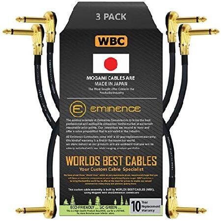 WORLDS BEST CABLES Units Inch Pedal, Effects, Patch, Instrument Cable Custom Made Made Using Mogami 2524 Wire and Eminence Gold Plated inc