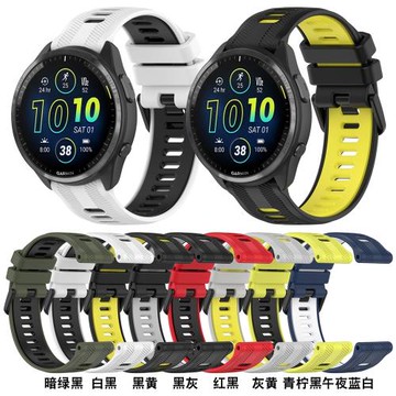 適用Garmin佳明965/955/G1官方同款第三方22mm快拆硅膠表帶