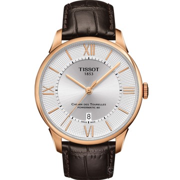 TISSOT 杜魯爾 80小時動力儲存機械錶(T0994073603800)42mm